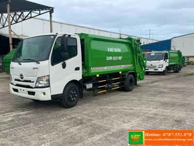 xe cuốn ép rác 6 khối HINO tiêu chuẩn khí thải EURO5