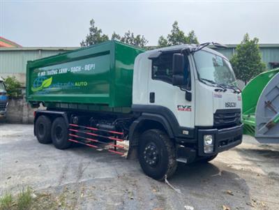 xe chở rác thùng rời 22 khối ISUZU