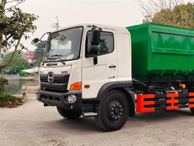 Xe chở rác thùng rời hooklift 14 khối HINO E5